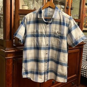 Kuhl men’s short sleeve plaid shirt